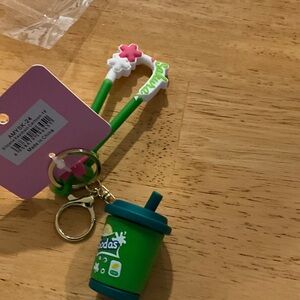 NWT Green and Pink Keychain